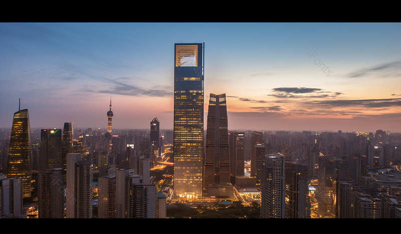 北夕阳霞中央商务区cbd风光,高清,摄影图,摄影图片,图片大全,摄影图免费下载